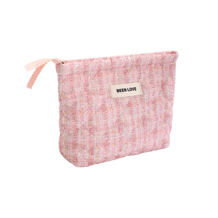 1 Piece Simple Series Sweet Patchwork Polyester Women's Makeup Bags 